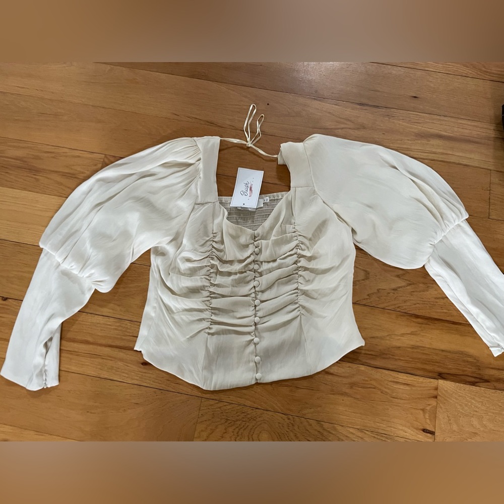 Long sleeve satin shirt